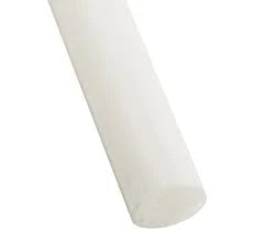 Light Gray Natural Acetal Plastic Rod - 5mm To 75mm Dia.