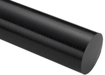 Dark Slate Gray Delrin Black Plastic Rod - 16mm To 100mm Dia.