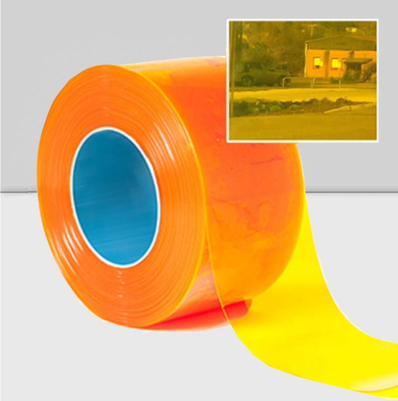 Transparent Yellow PVC Rolls (50m)