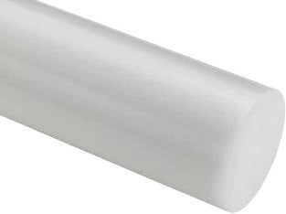 Gray Delrin Natural Plastic Rod - 10mm To 110mm Dia.