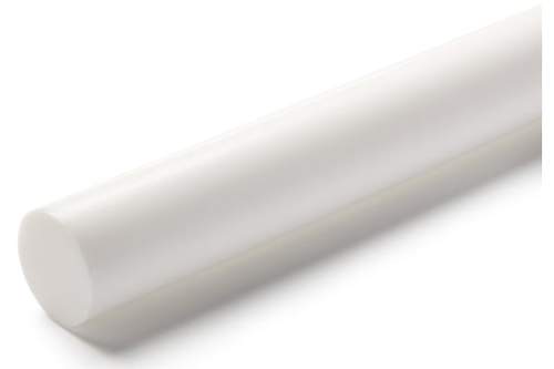 Light Gray White Acetal Homopolymer Delrin Plastic Rod - 90mm to 200mm Dia.